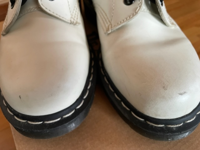 Dr.Martens 希少ブラックソール ホワイトステッチ 6HOLE UK7 US8 WHT レザー ドクターマーチン_画像6