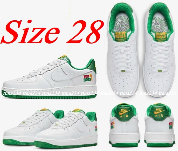 NIKE AIR FORCE 1 LOW RETRO QS WEST INDIES US10 28cm 国内正規 ナイキ エアフォース 1 ウェストインディーズ dunk sb JORDAN1 MAX95 sup_画像1