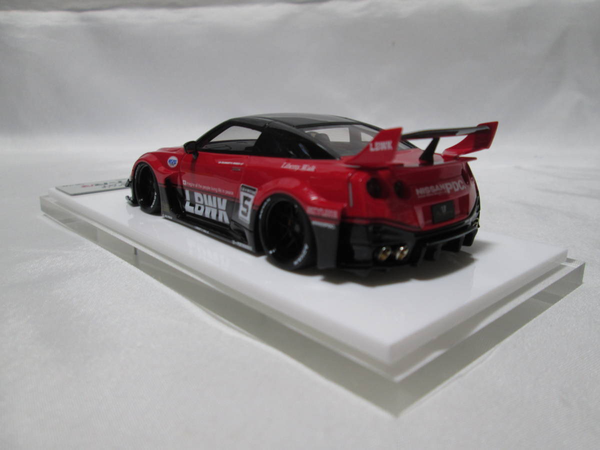 ★メイクアップ　1/43　ＬＢ★ＷＯＲＫＳ　リバティーウォーク　日産　スカイライン　35GT-RR Black/Red【新品】★_画像3