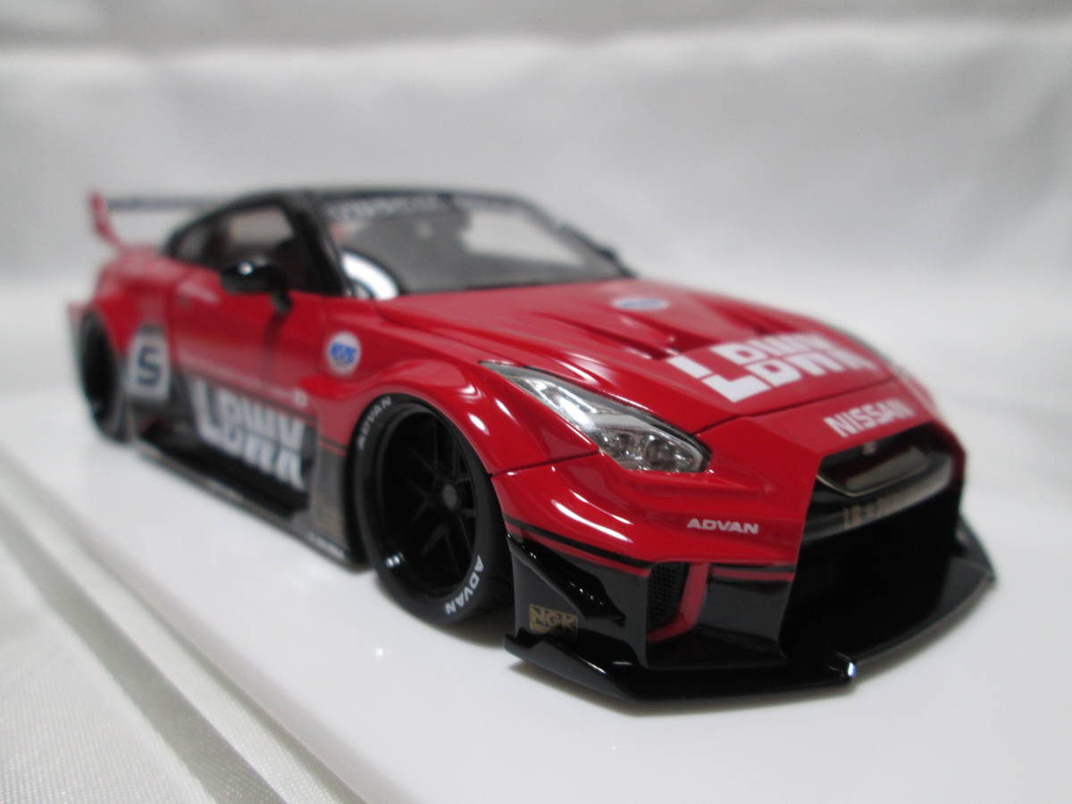 ★メイクアップ　1/43　ＬＢ★ＷＯＲＫＳ　リバティーウォーク　日産　スカイライン　35GT-RR Black/Red【新品】★_画像6