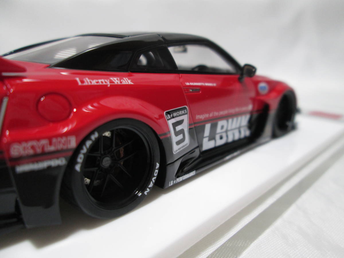 ★メイクアップ　1/43　ＬＢ★ＷＯＲＫＳ　リバティーウォーク　日産　スカイライン　35GT-RR Black/Red【新品】★_画像8