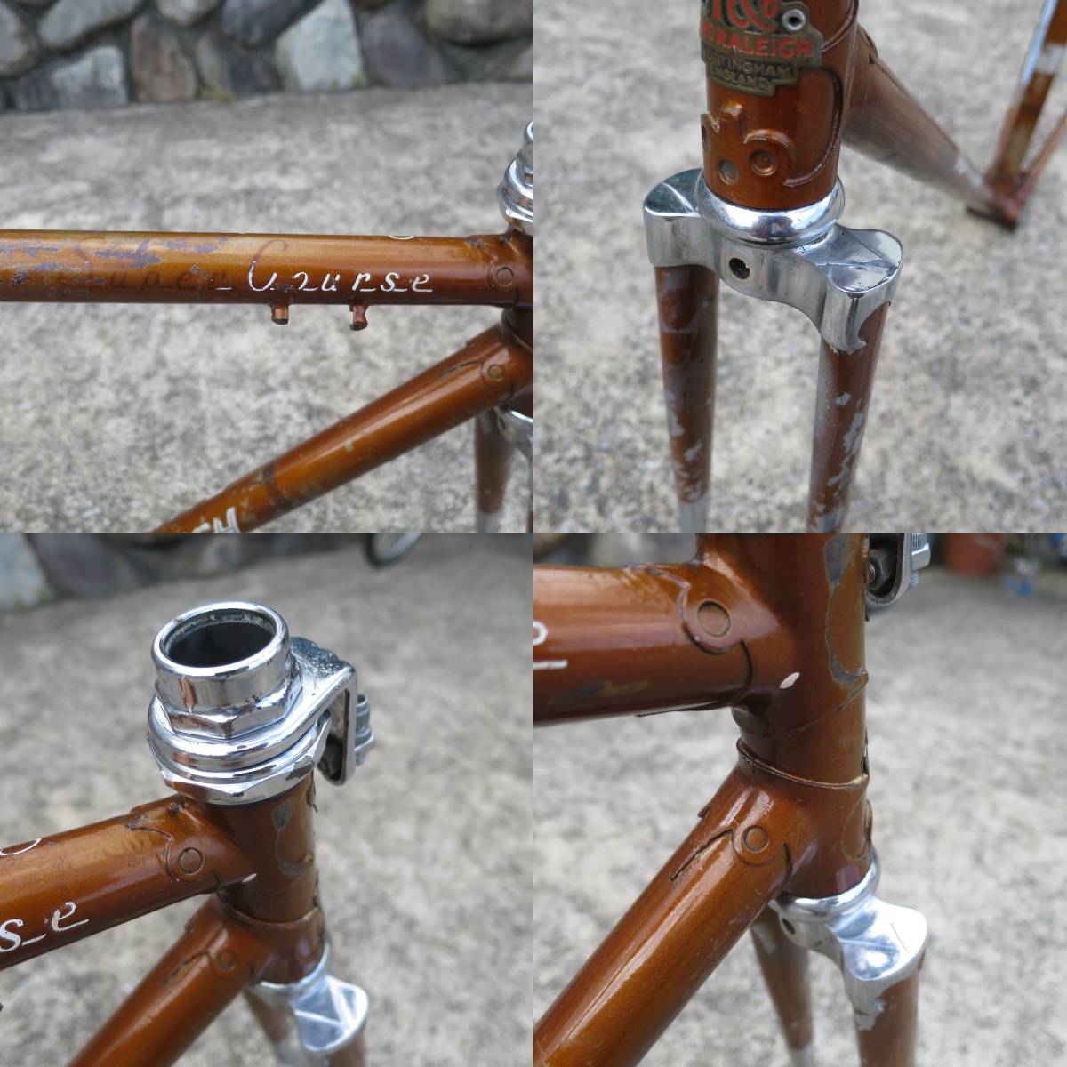 Raleigh ラーレー Carlton カールトン　1973年 Super Course　フレーム 54㎝（C-T）カペララグ 531　純正ヘッドパーツ シートピン付き_画像7