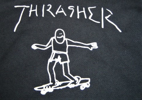 送料無料 セール 15% THRASHER スラッシャー GONZ ゴンズ プルオーバーパーカー 黒 M 裏パイル TH8528PL メンズ レディース_画像3