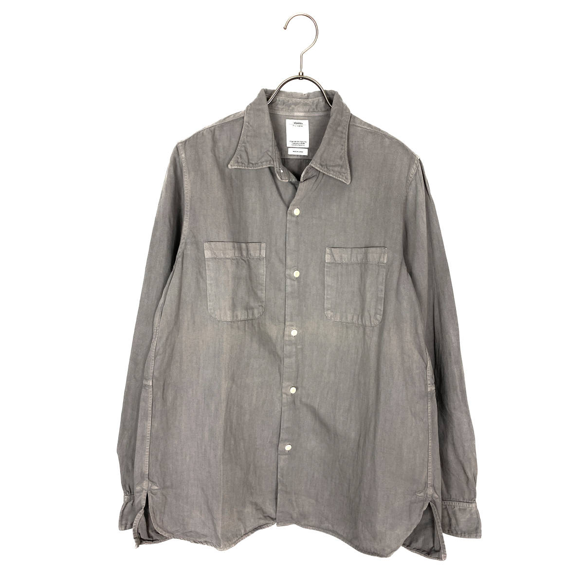 ビズビム(VISVIM) VACHER SHIRT L/S (OVERDYED) 15AW (gray)