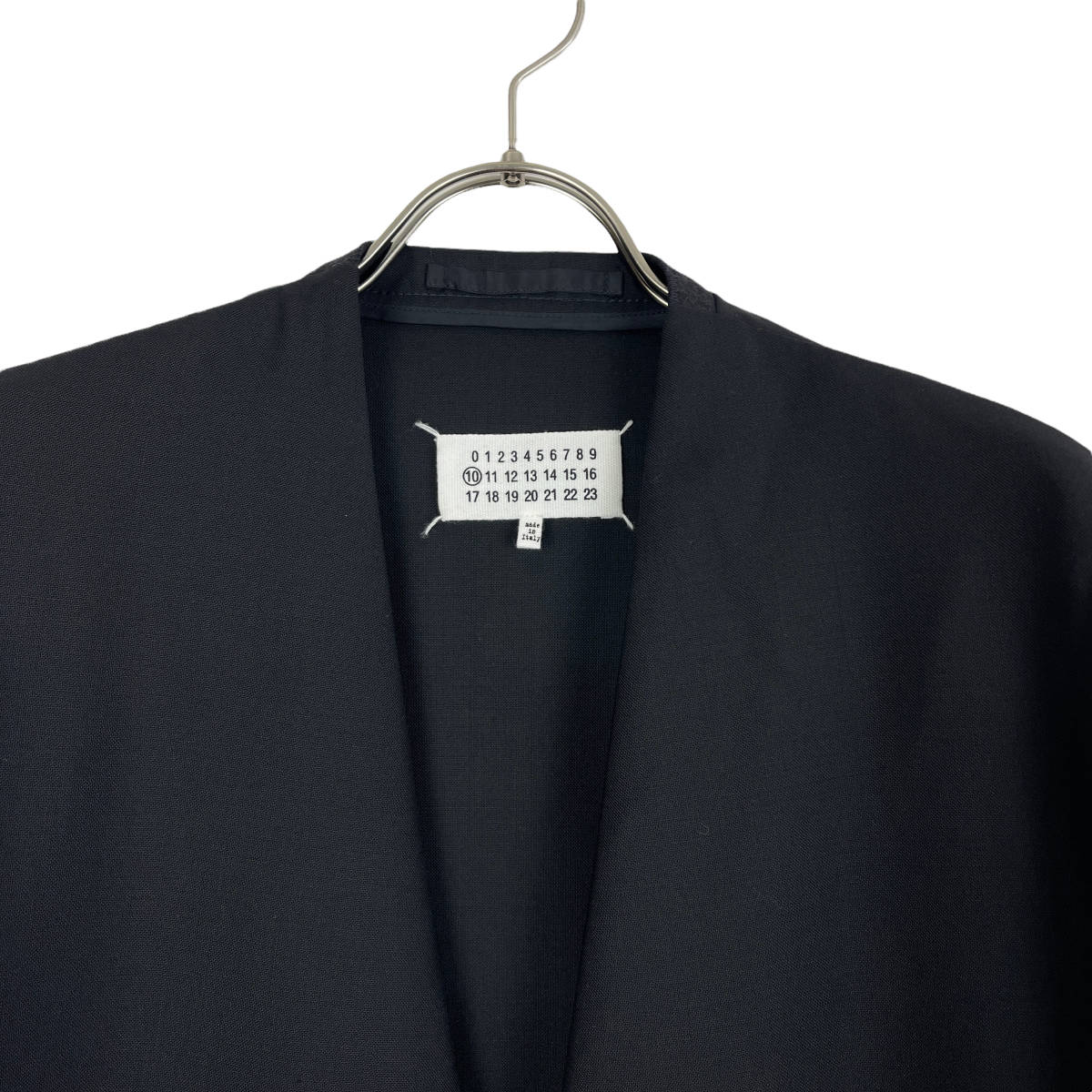 Maison Margiela(メゾン マルジェラ) wool no collar jacket 19AW (black)_画像2