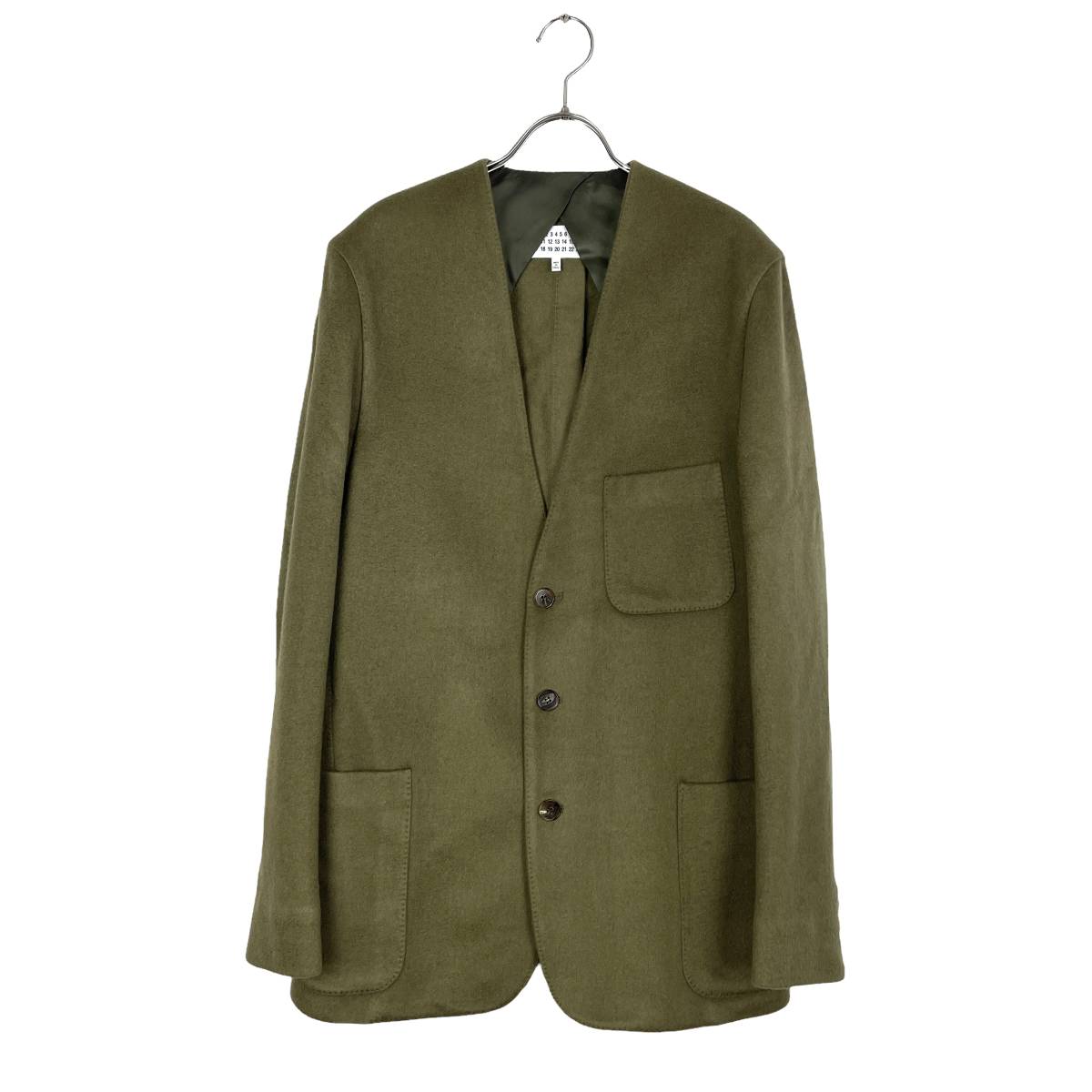 Maison Margiela(メゾン マルジェラ) cashmere no collar jacket (khaki)_画像1