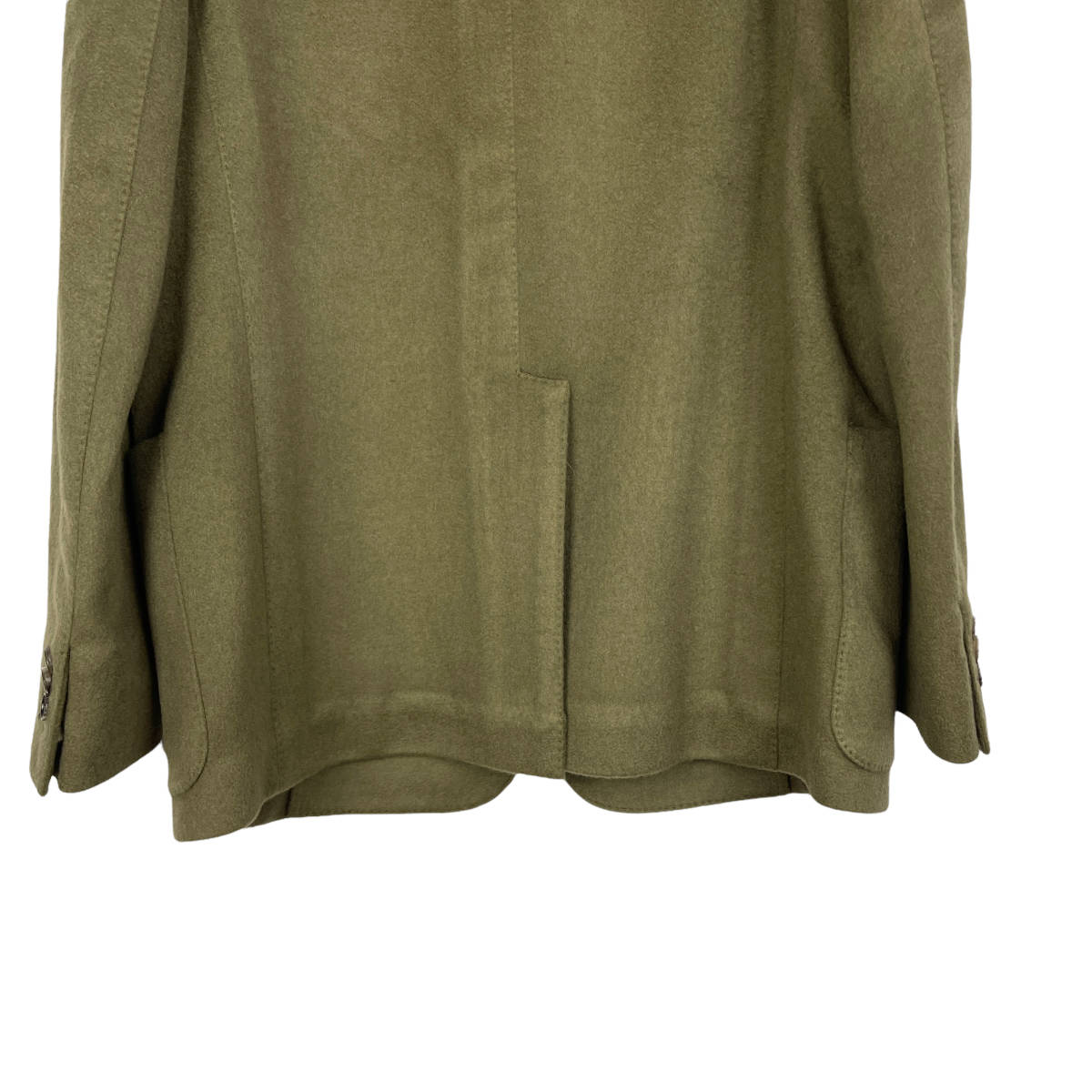 Maison Margiela(メゾン マルジェラ) cashmere no collar jacket (khaki)_画像6