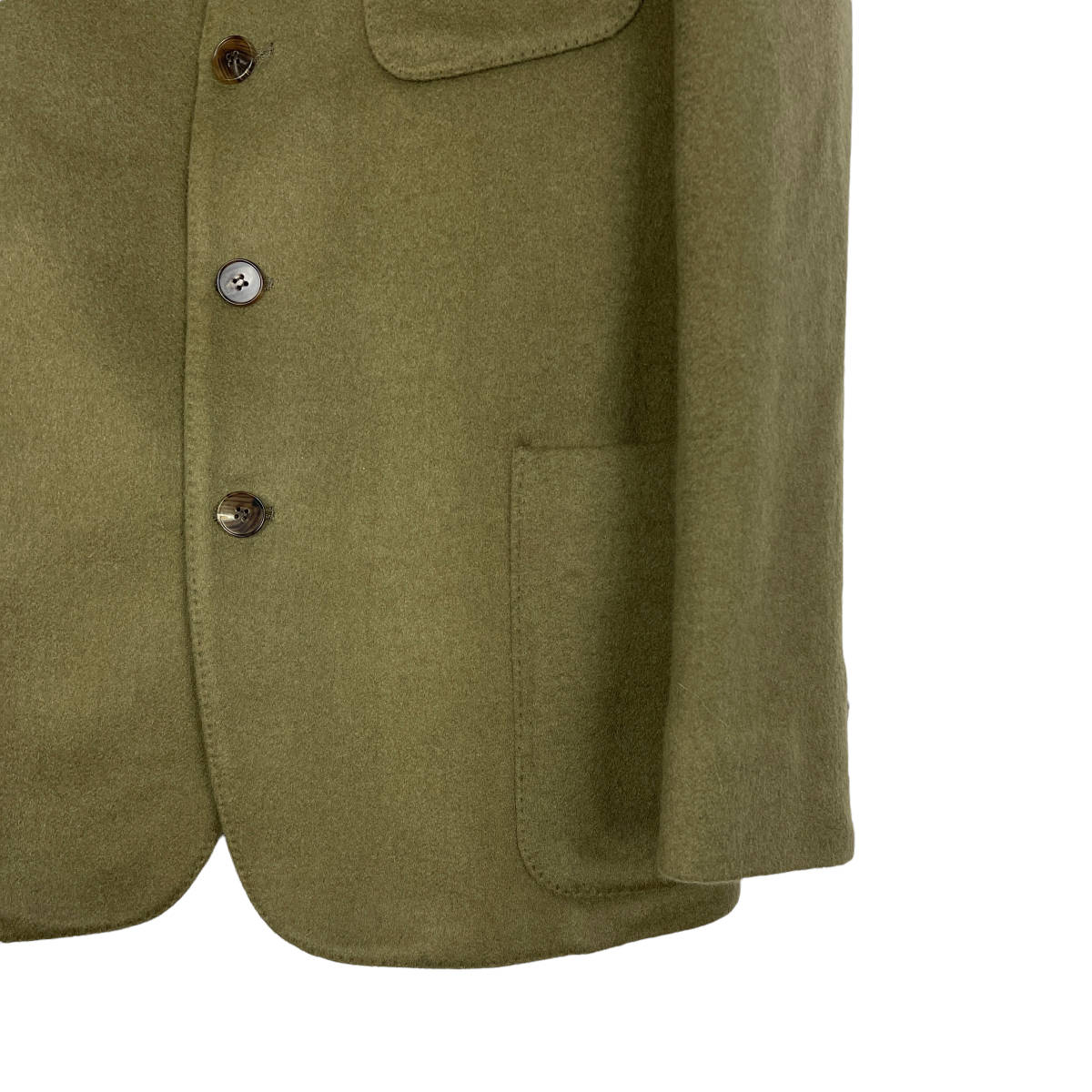 Maison Margiela(メゾン マルジェラ) cashmere no collar jacket (khaki)_画像3