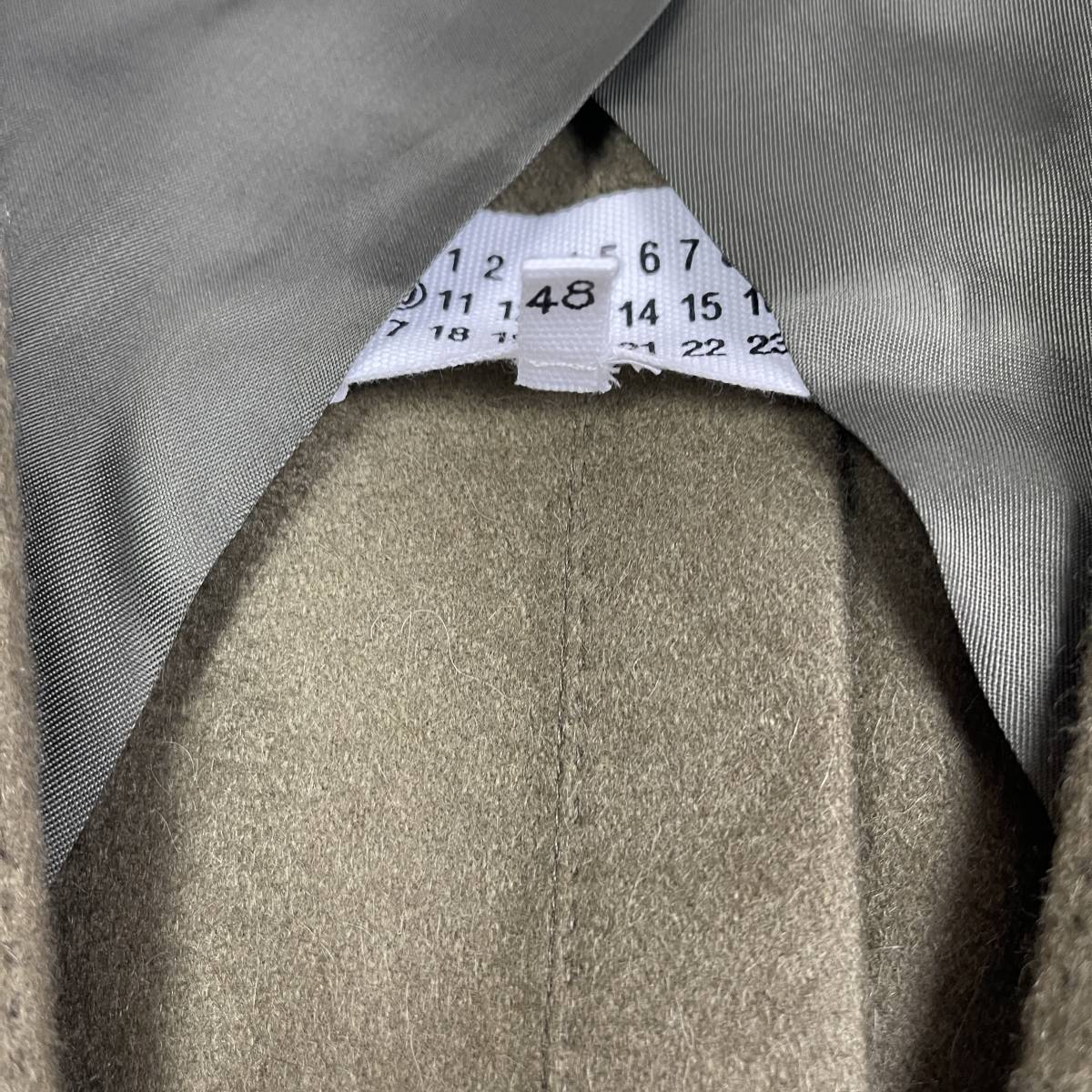 Maison Margiela(メゾン マルジェラ) cashmere no collar jacket (khaki)_画像9