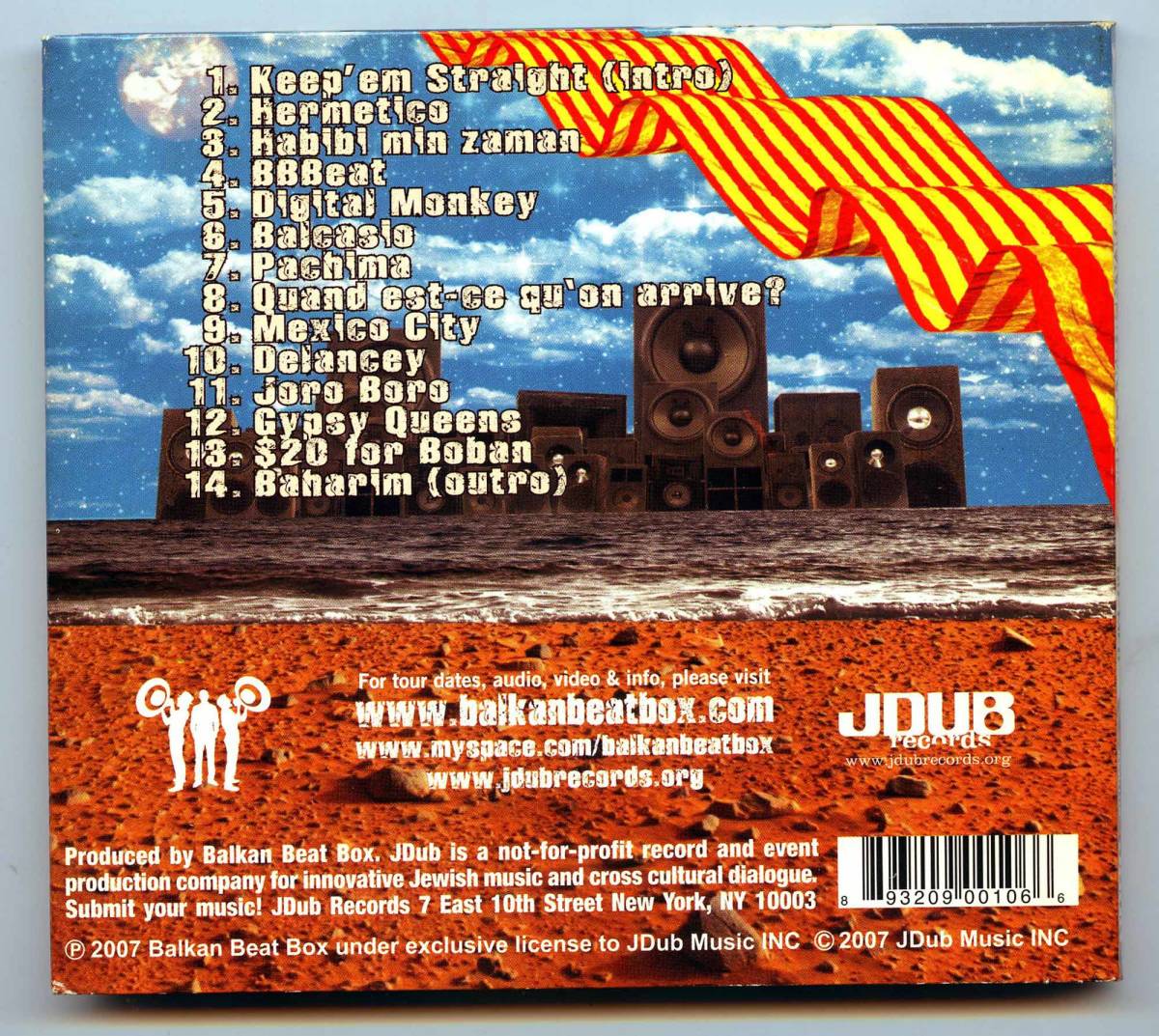 Balkan Beat Box（バルカン・ビート・ボックス）CD「NuMed」US盤 デジパック仕様 JDub106 完品 新品同様_画像2