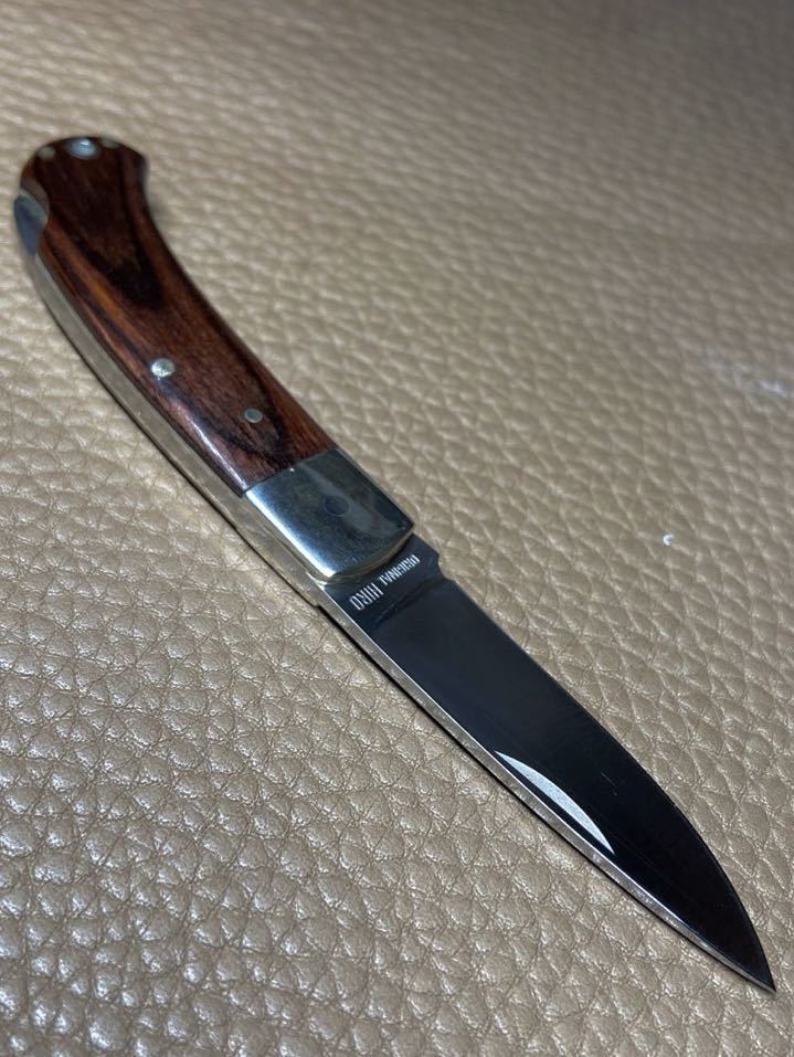 ナイフ 小さな折り畳 HIRO GIN-1 STEEL BY IC CUT ヒロ ウッドハンドル 