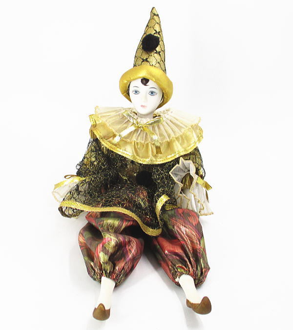 美人なピエロ人形 三角帽子 くつ フリルの襟 白い顔 人形 キャラクタードール 売買されたオークション情報 Yahooの商品情報をアーカイブ公開 オークファン Aucfan Com