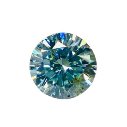 柔らかい FANCY RD/RT1505/CGL/GIA 0.102ct GREEN BLUE ダイヤモンド