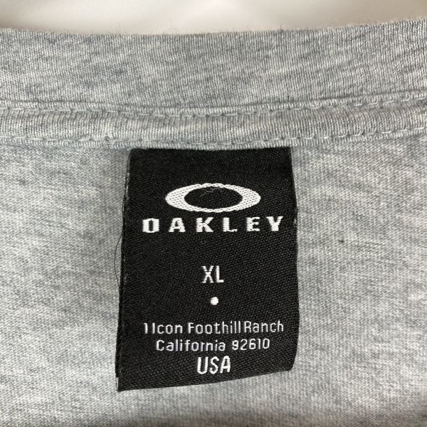 大きいサイズ OAKLEY オークリー メンズ 半袖 Tシャツ カットソー トップス グレー 灰色 XLサイズ LL 2L スポーツ トレーニング ウェア_画像7