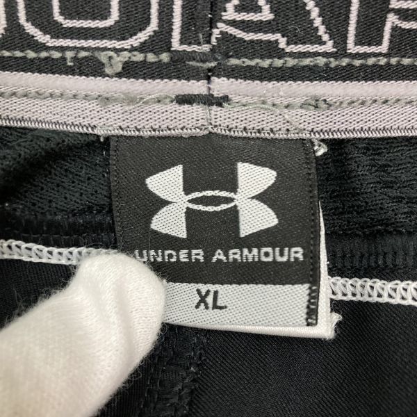 大きいサイズ UNDER ARMOUR アンダーアーマー メンズ ハーフパンツ ズボン ブラック 黒色 XLサイズ 機能素材 スポーツ トレーニング ウェア