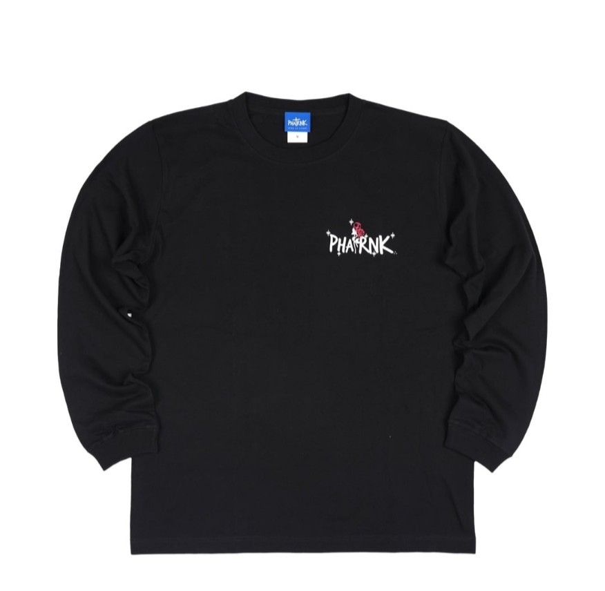 完売品 【PHATRNK+ファットランク】黒色 ローズロンT 長袖 完売品 【PHATRNK+ファットランク】黒色 ローズロンT 長袖