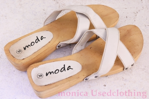 MH1221◆レディース【moda】サンダル 白 ホワイト 38 24cm_画像6