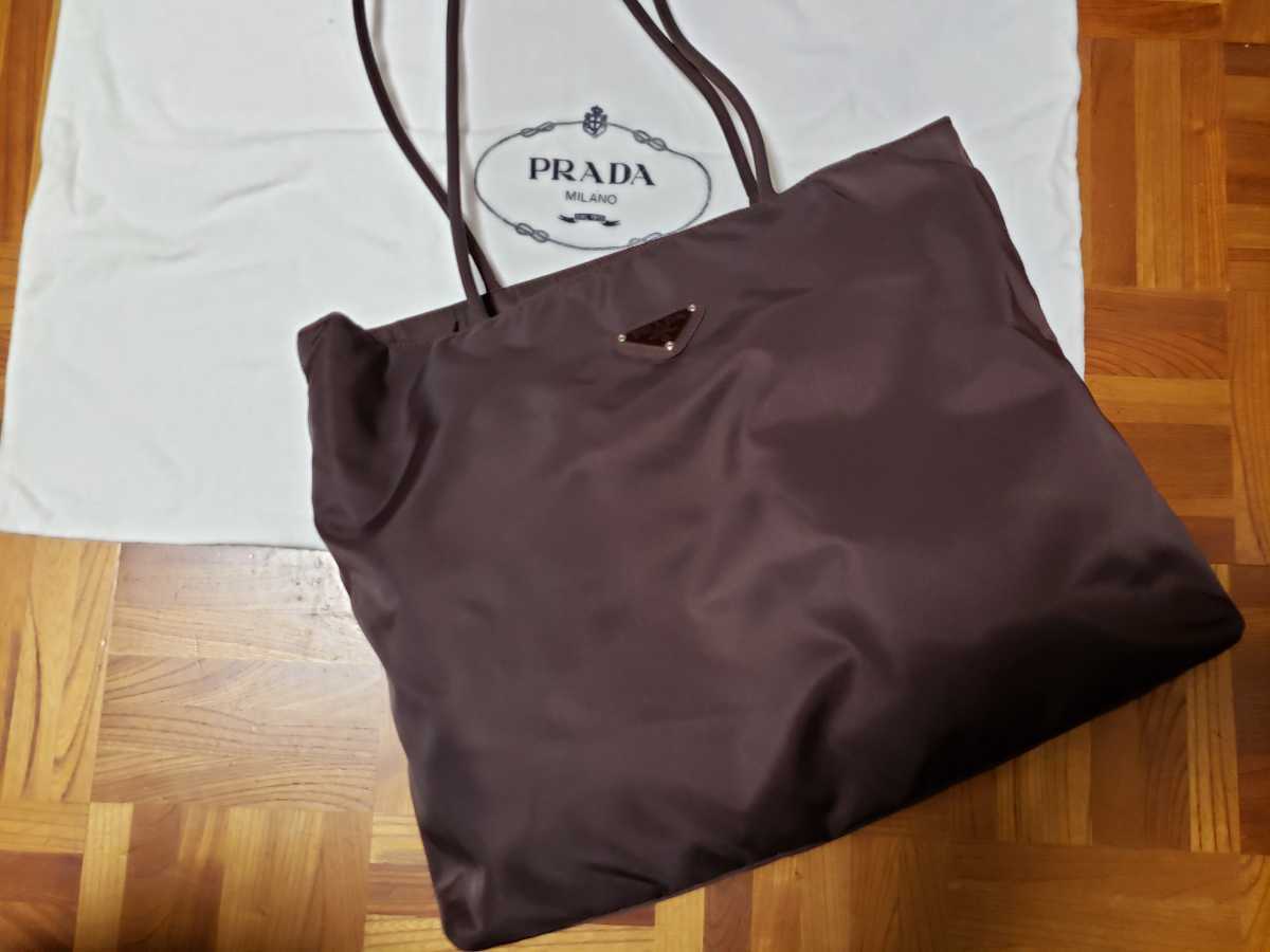 廃盤 レア PRADA プラダ トートバッグ 三角プレート ボルドー ナイロン