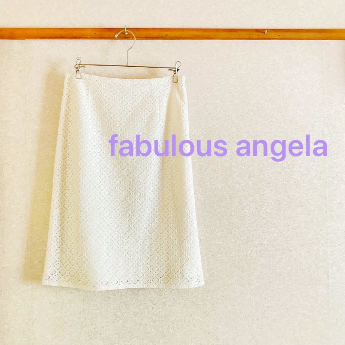 fabulous angela  フラワーレース　ダイヤモチーフスカート　台形フレアスカート ファビュラスアンジェラ