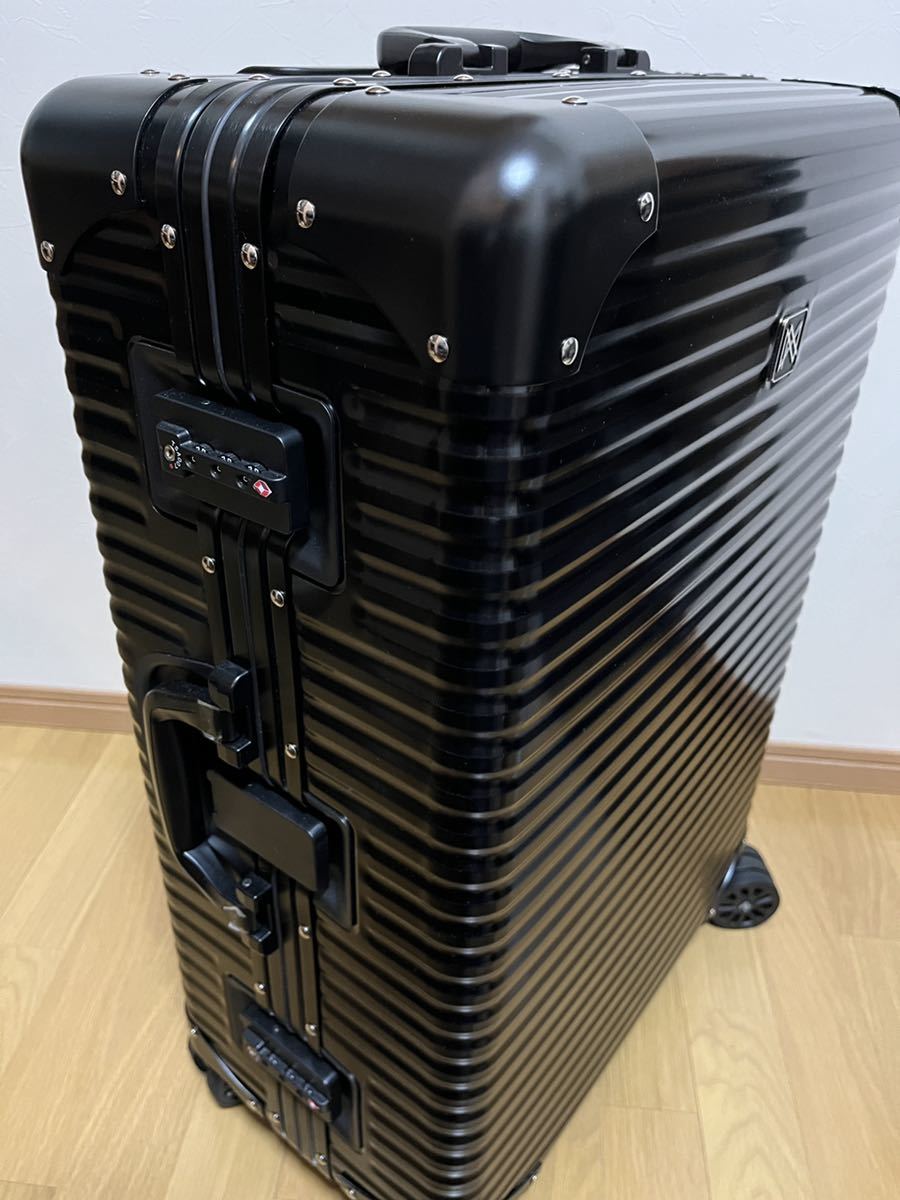 未使用 LANZZO スーツケース 黒 65L アルミ合金norman ランツォ 27インチ