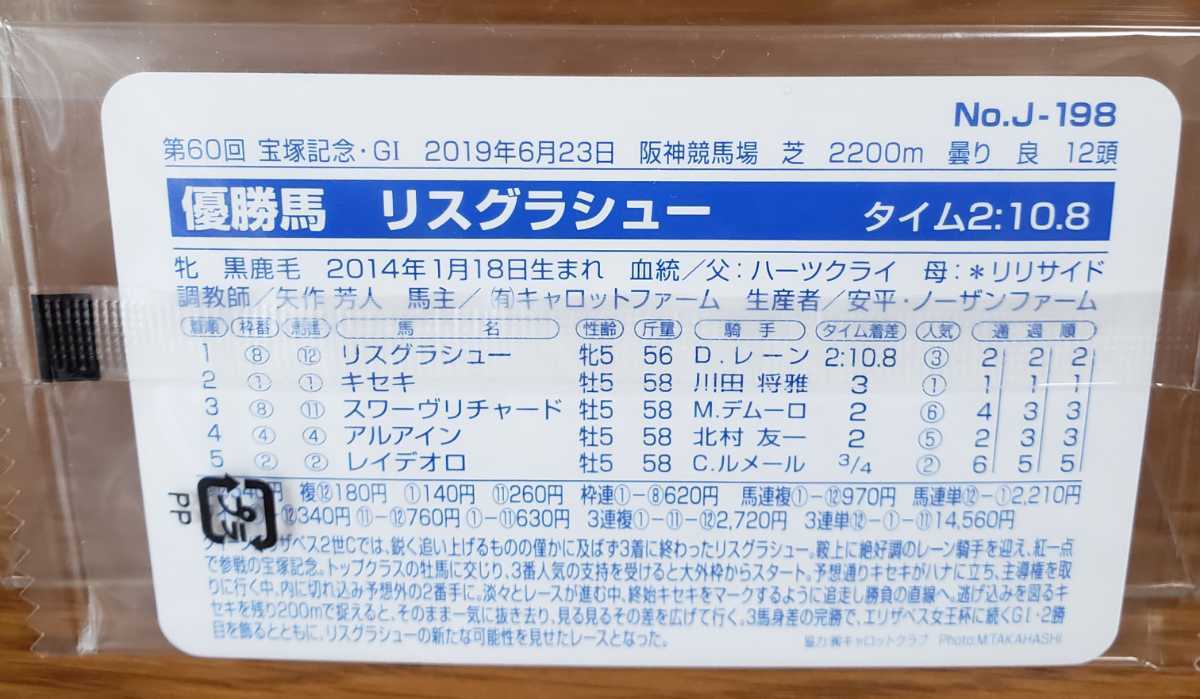 ★未開封★まねき馬★馬手箱★No.J-198★リスグラシュー★主戦D・レーン★第60回宝塚記念★_画像2