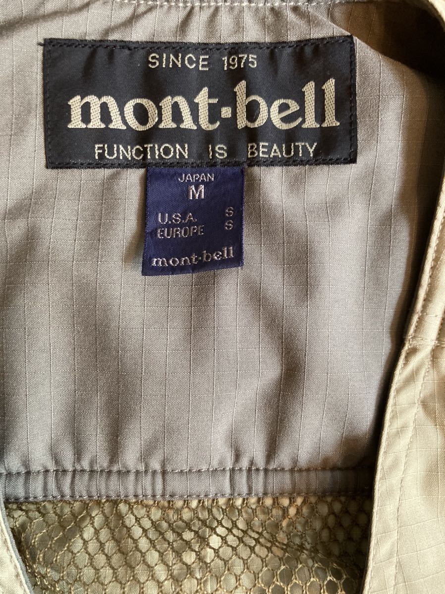 サイズ交換ＯＫ】 美品 mont-bell モンベル フィッシングベスト 刺繍