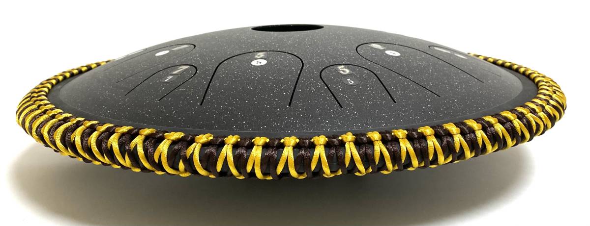 ★激レア★ スティール タング ドラム 空霊太鼓 Steel Tongue Drum ゴム C調 銅 14音 細工した上質ができ ケース付き I220902_画像5