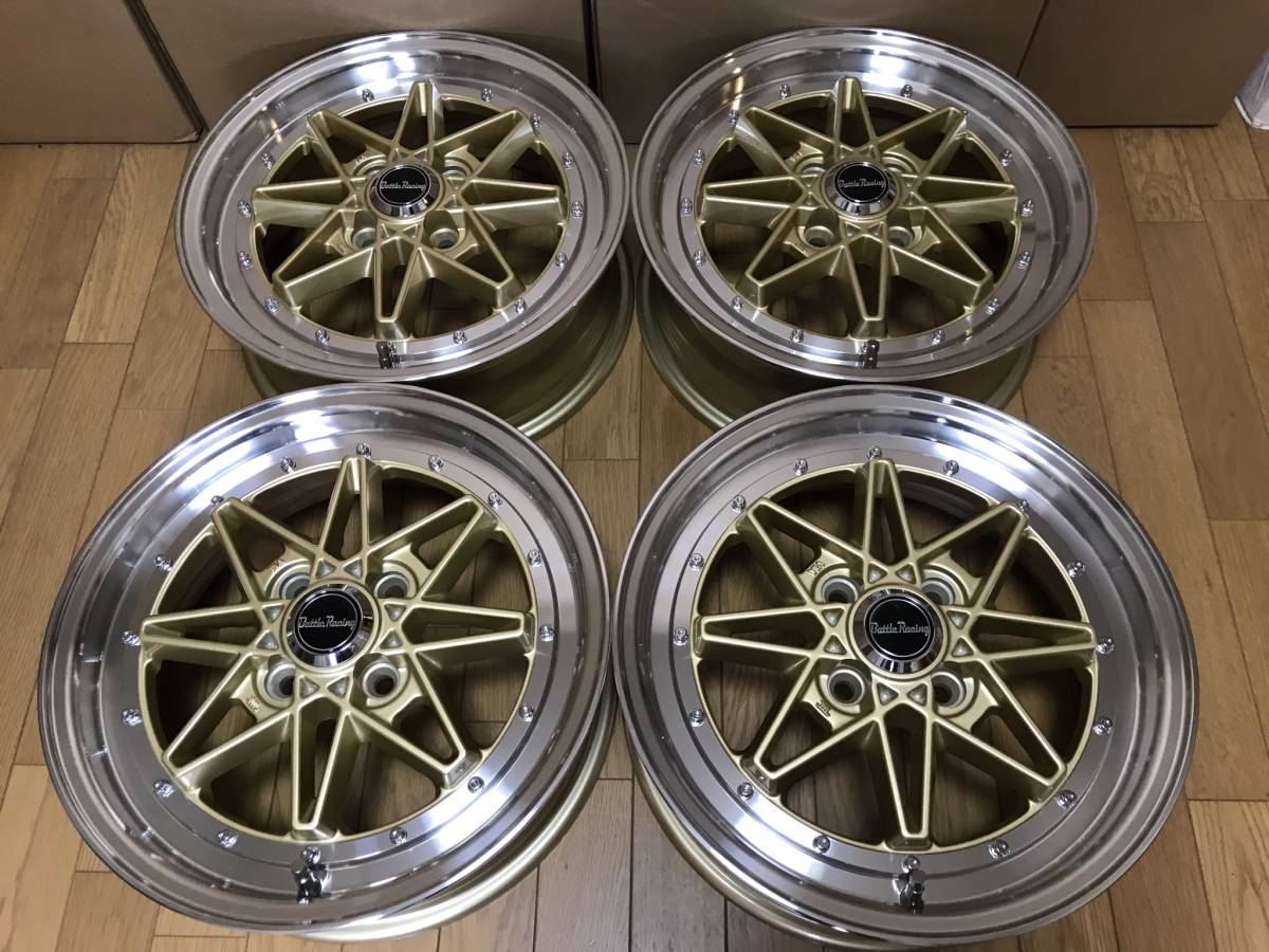 旧車系デザインホイール 15×5.5J・+35・PCD100 4本セット コンパクト