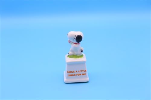 70s Aviva Snoopy Mini Ceramic trophy/SMILE A LITTLE SMILE FOR ME/セラミックトロフィー/ヴィンテージ/170575589_画像6