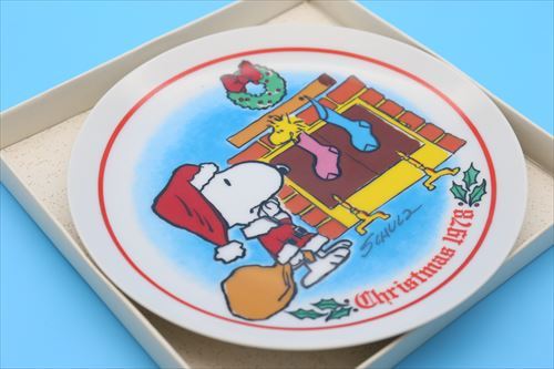 1978年 Schmid Peanuts Snoopy Christmas Plate/スヌーピー お皿 壁掛け/クリスマス/ヴィンテージ/170599465_画像2