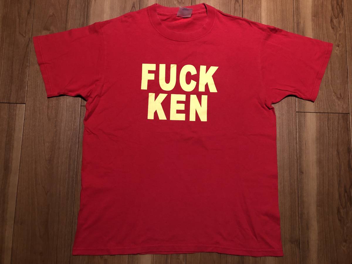 *100 jpy start!USED[PIZZA OF DEATH RECORDS] width mountain .¨FUCK KEN¨Tee*size:L UNITED SPORTS/ America made / cotton 100%/Hi-Standard@ postage 520 jpy 