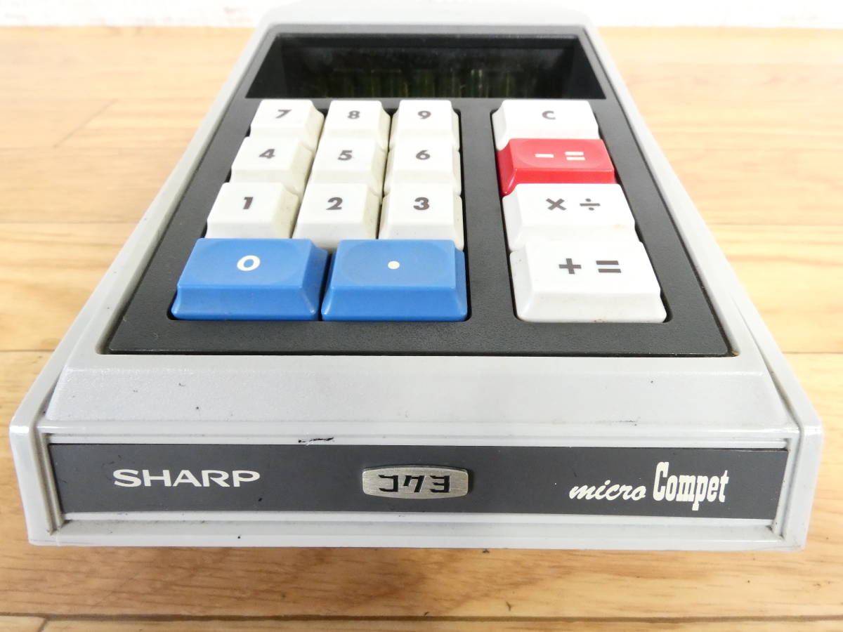 SHARP シャープ QT-8D micro Compet マイクロコンペット 電卓 計算機 レトロ家電※電源コード欠品 動作未確認 ジャンク@着(8517-1)