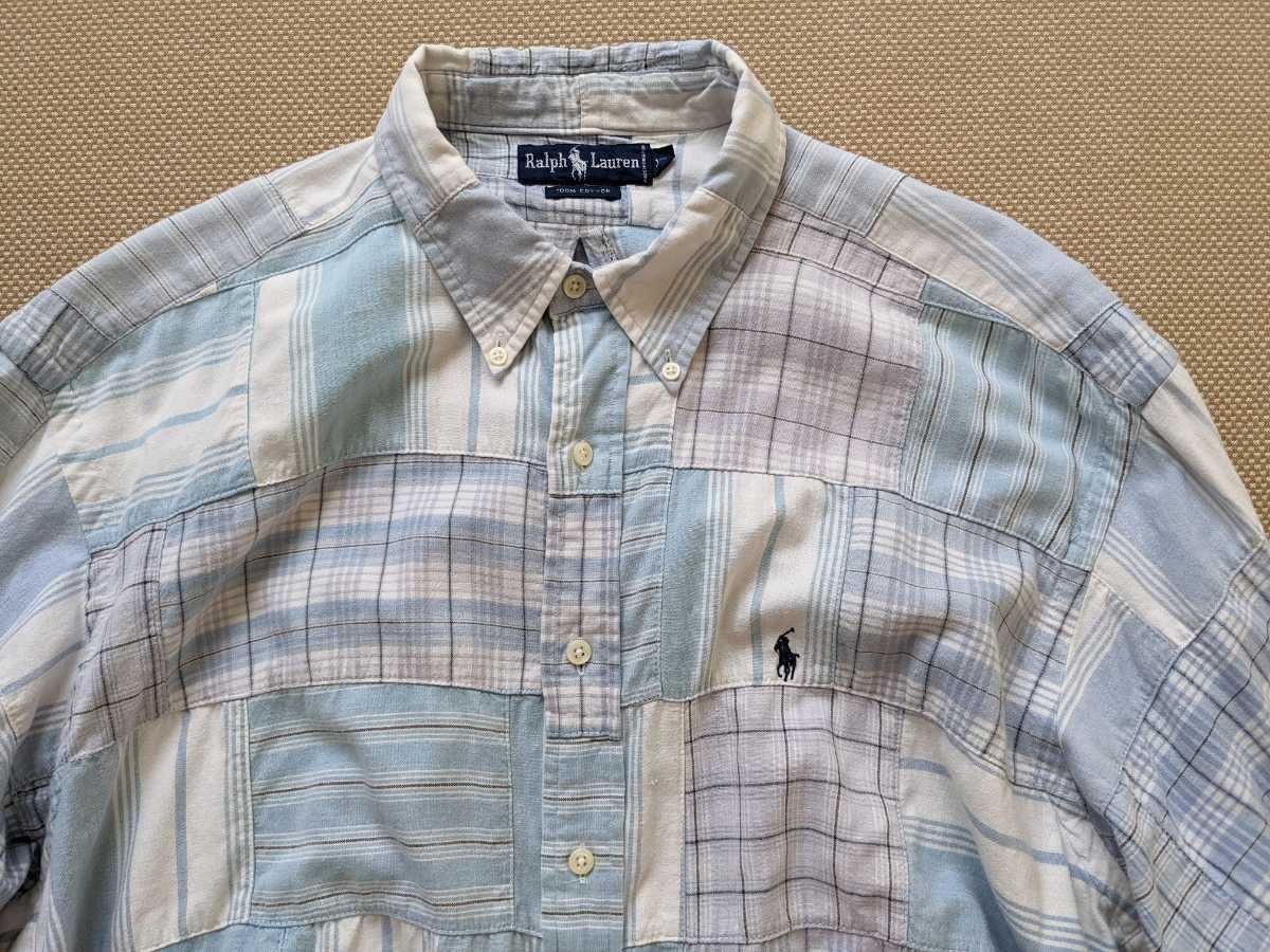 ラルフローレン 90s パッチワークシャツ 藤原ヒロシ ラルフローレン 90s パッチワークシャツ 藤原ヒロシ