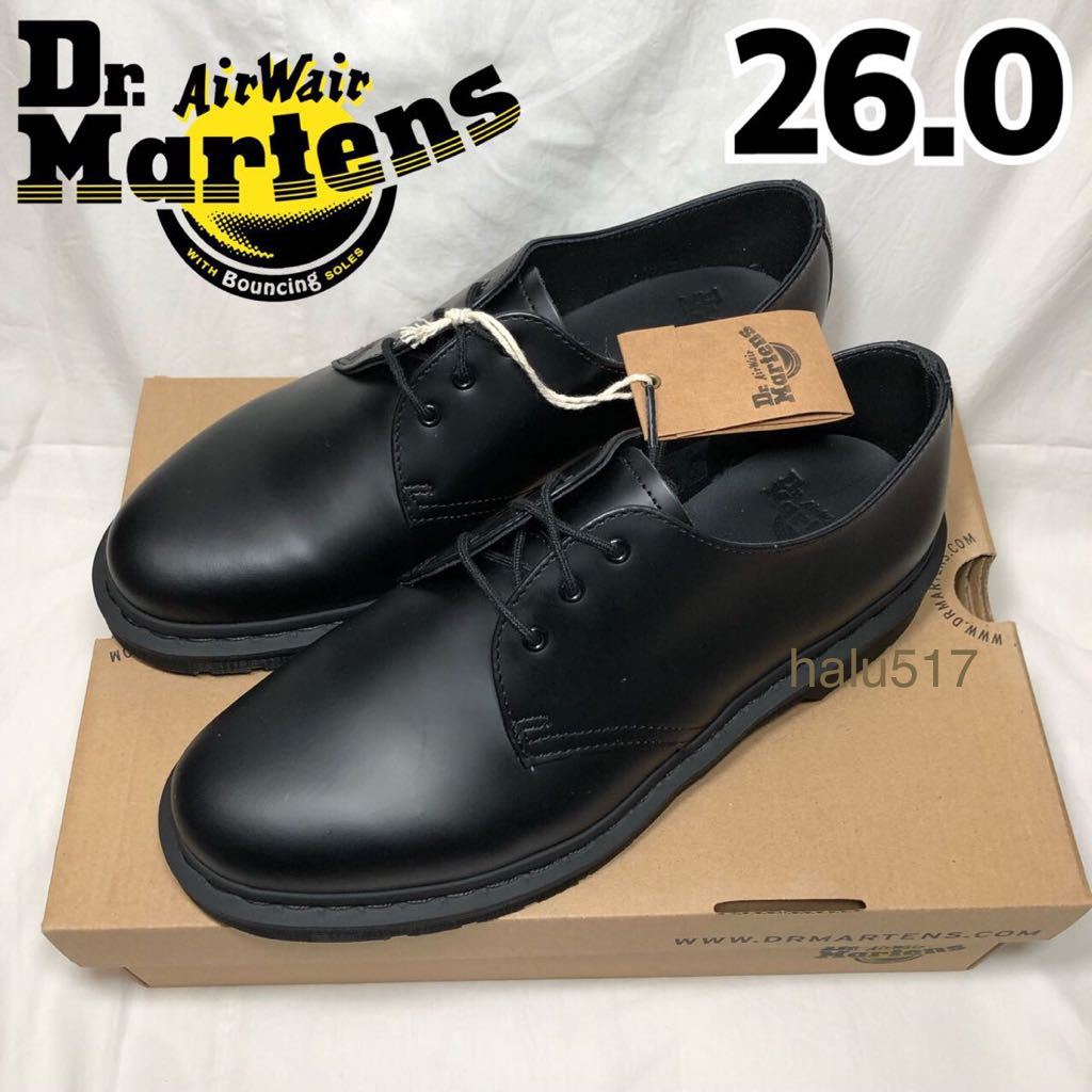 【新品】Dr.Martens 1461 3EYE 3ホール ギブソン 14345001 ビジネスシューズ ドクターマーチン モノ MONO ブラック 黒 UK7 26.0 26.5