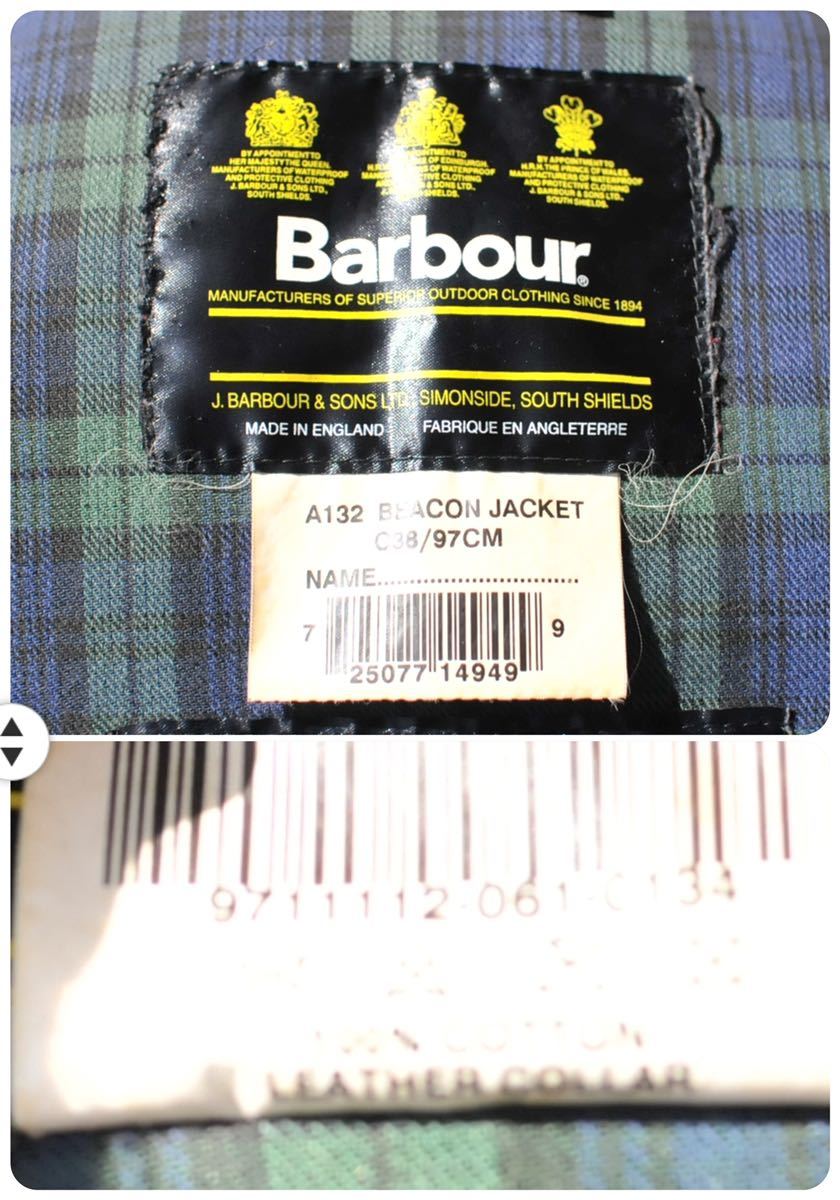 C38/Vintage Barbour BEACON JACKET/ヴィンテージ バブアー ビーコン ジャケット/インターナショナル/ブラックウォッチ_画像8