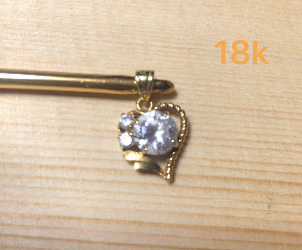 18k ハートペンダントトップ