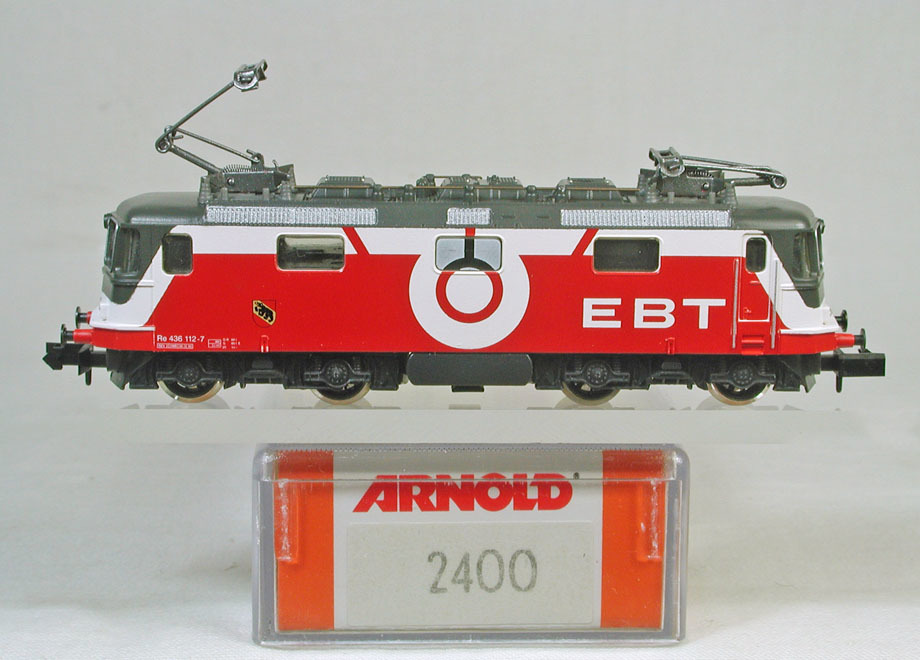 ARNOLD #2400 ＥＢＴ（スイス私鉄） Ｒｅ４３６型電気機関車（レッド／ホワイト）　スイス国内限定品　● 特 価 ●_画像1