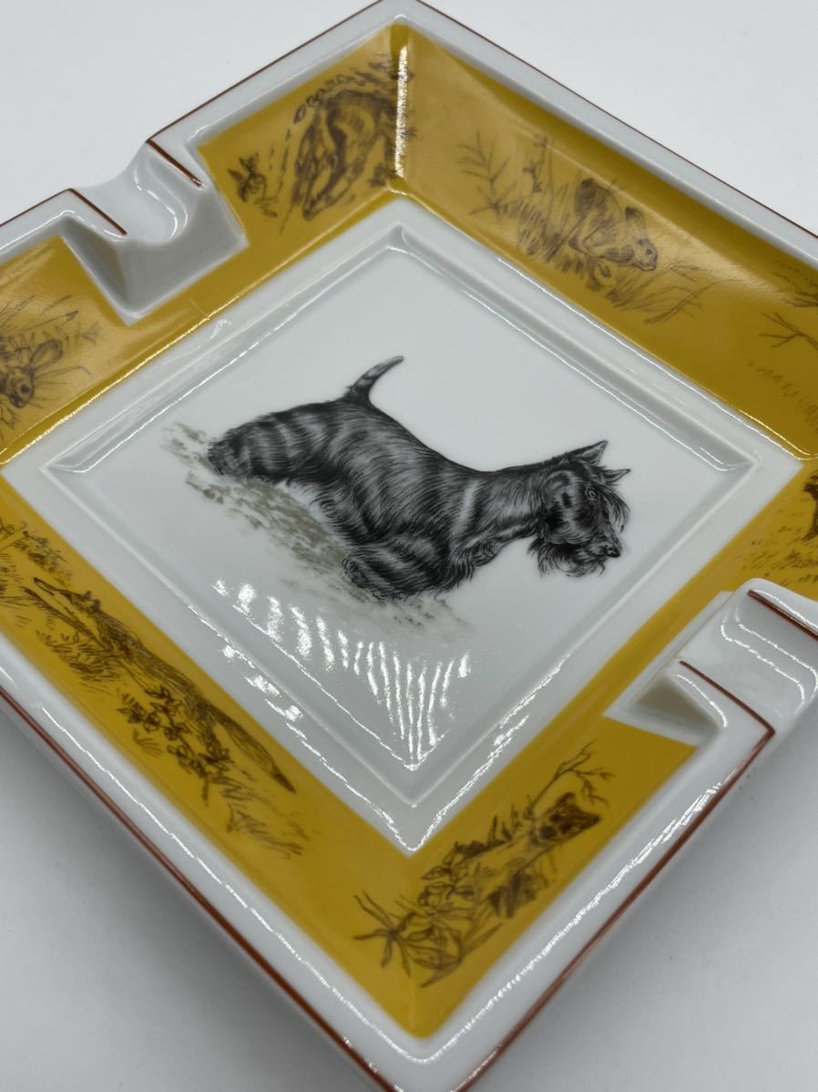 た-9-43】HERMES エルメス アッシュトレイ 灰皿 犬モチーフ 底部