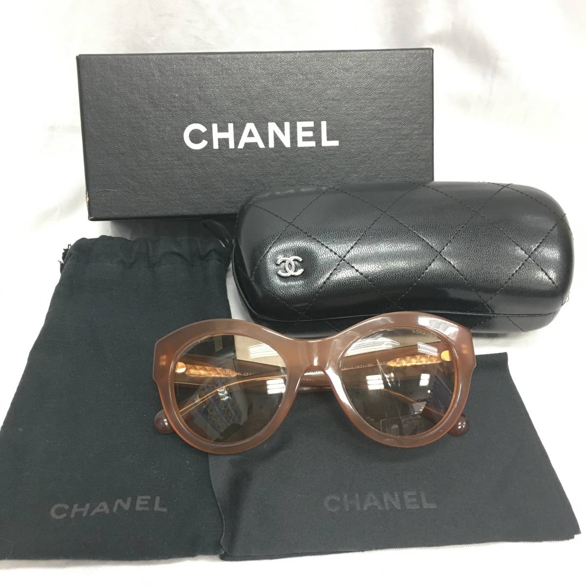 CHANEL シャネル サングラス 5371-A 52□21 140 ブラウン ココマーク