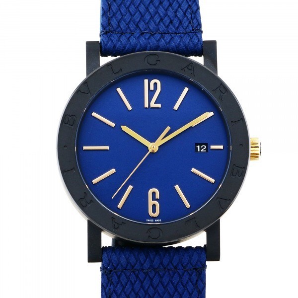 大人の上質 ブルガリ BVLGARI メンズ 腕時計 新品 ブルー文字盤