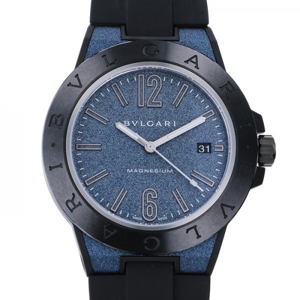 正規店仕入れの 正規品質保証 ブルガリ BVLGARI ディアゴノ マクネシウム DG41C3SMCVD ブルー文字盤 新品 腕時計 メンズ modoou.com modoou.com