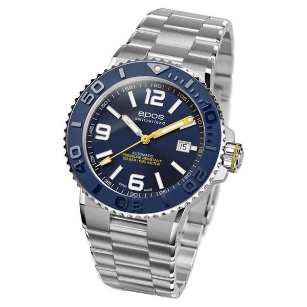 エポス EPOS スポーティブ ダイバー 3441ABLM ブルー文字盤 新品 腕時計 メンズ