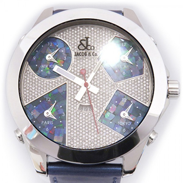 ジェイコブ JACOB&CO ファイブタイムゾーン JC-78 全面ダイヤ文字盤 新品 腕時計 メンズ