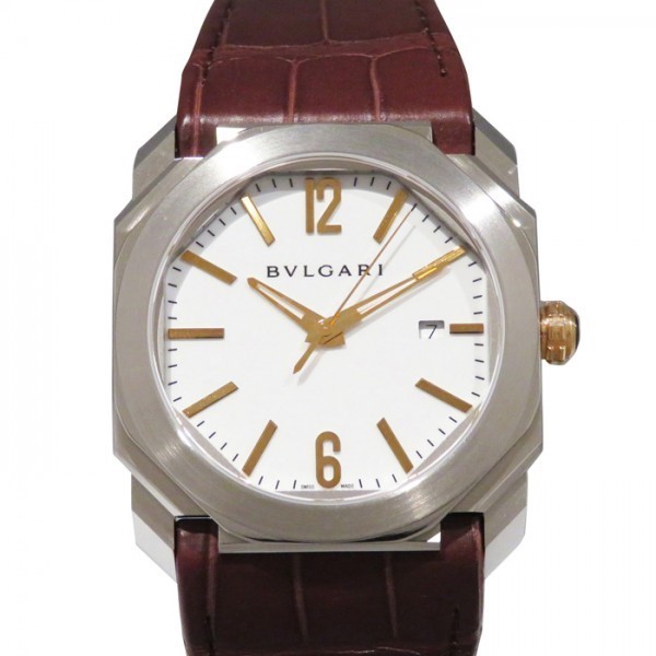 ブルガリ BVLGARI オクト BGO41WSLD ホワイト文字盤 新品 腕時計 メンズ