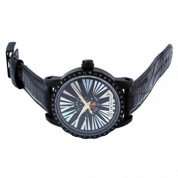 ジオ・モナコ GIO MONACO レインボー 924A ブラック文字盤 新古品 腕時計 メンズ_画像2