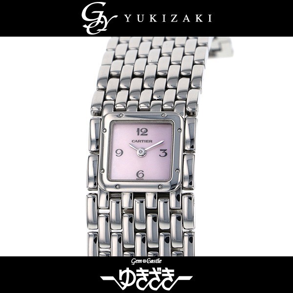 カルティエ Cartier パンテールリュバン W61003T9 ピンク文字盤  腕時計 レディース