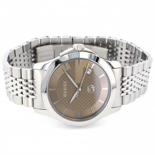 グッチ GUCCI Gタイムレス YA1264107 ブラウン文字盤 新品 腕時計