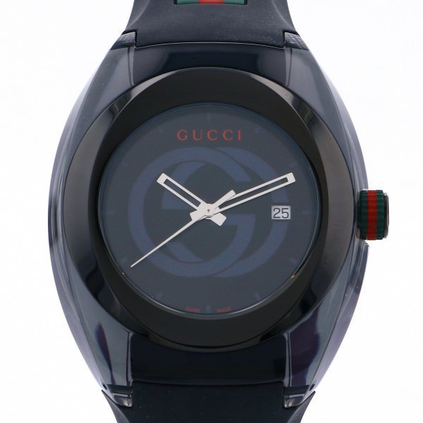 グッチ GUCCI シンク YA137107A ブラック文字盤 新品 腕時計 メンズ_画像1