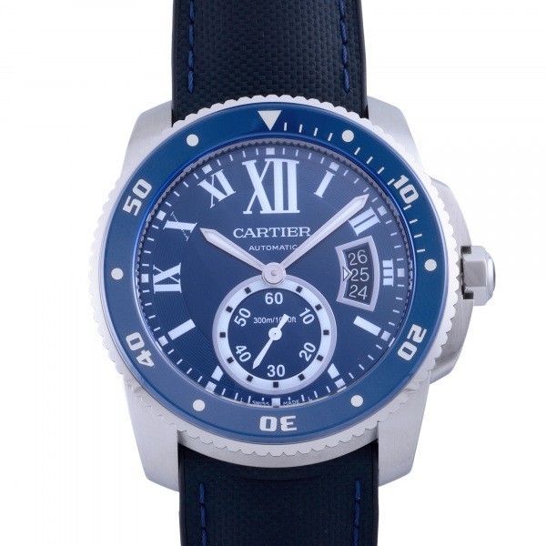 【セール】 カリブル Cartier カルティエ ドゥ メンズ 腕時計 中古 ブルー文字盤 WSCA0010 ダイバー その他