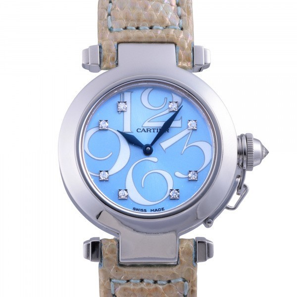【税込】 パシャ Cartier カルティエ 32 レディース 腕時計 中古 ブルー文字盤 WJ123121 その他